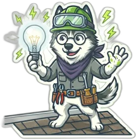 Husky Digital mascot for Electrical contractor marketing systems