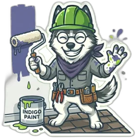 Husky Digital mascot for Painting marketing architecture
