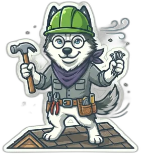 Husky Digital mascot for Roofing growth systems